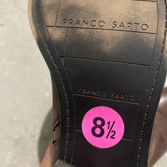 Franco Sarto Womens KEEGAN Boot Leather Doble Zip Flat Ankle Brown Size 8.5 M - Picture 10 of 12